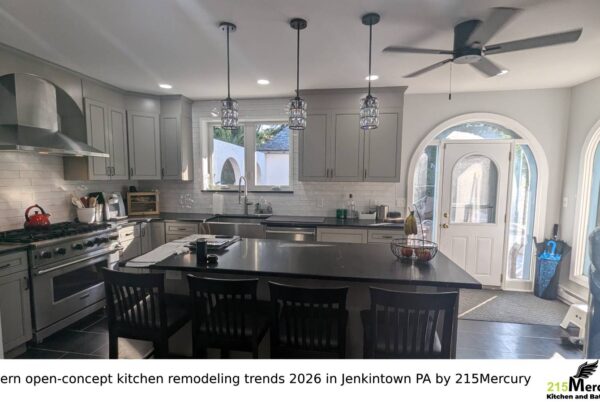 Modern open-concept kitchen remodeling trend 2026 in Jenkintown PA by 215Mercury